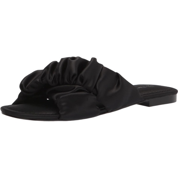 NIB The Drop Brianna Ruched Cross Strap Flat Sandal Size 8.5 - Picture 5 of 10